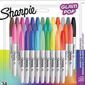 $39 GLAM POP SHARPIE MARKERS    BEAUTY COLORS Make up Colors Tik Tok Sen…